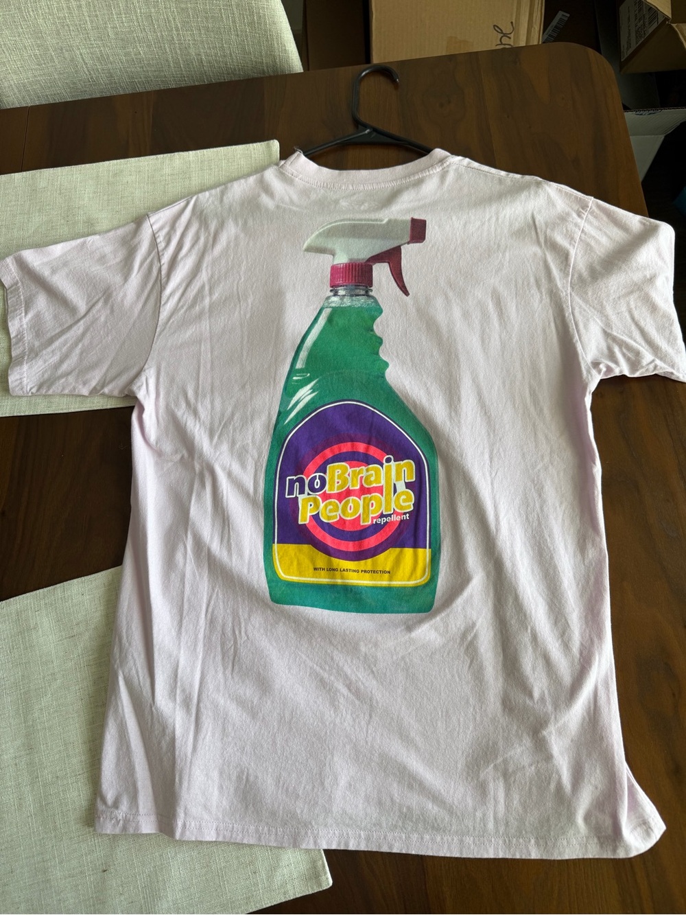 PULL&BEAR No Brain People Graphic Tee - Pink with Multicolor Bottle Print